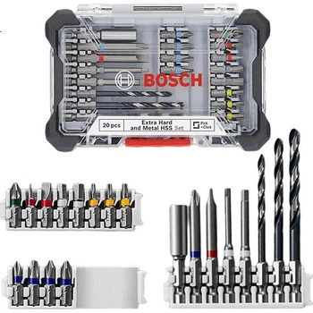 Набір викруток та свердел з хрестоподібним шліцом BOSCH, іграшка для ремонту електрообладнання, універсальний набір з 20 свердел Magic Box.