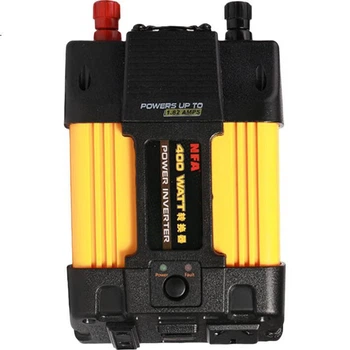 Автомобільний інвертор живлення NFA 12V до 220V 400W двопровідний автомобільний холодильник прикурювач інвертор 7823N