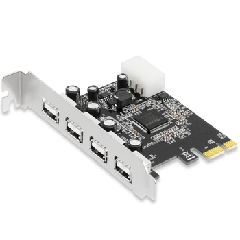 Плата розширення MOGE MC2028 PCIe x1 на 4 порти USB 2.0, чіп MOSCHIP
