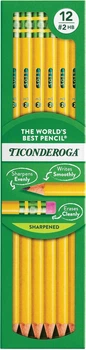 Олівці Ticonderoga 2 HB Soft класика США (12 шт)заточені