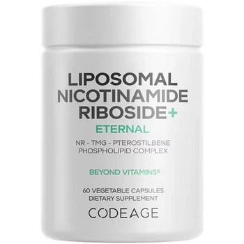 Липосомальный никотинамид рибозид для клеточной энергии и омоложения Codeage Liposomal Nicotinamide Riboside + Eternal 500 мг 60 капсул