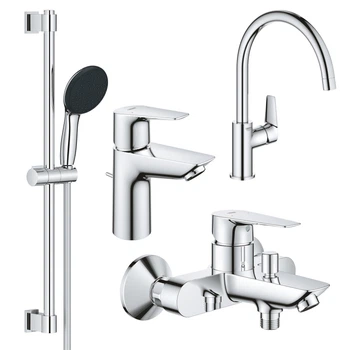 Набор смесителей Grohe QuickFix Start Edge 4 в 1 для ванной и кухни (UA202501SK)