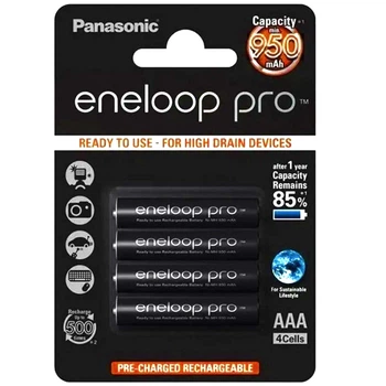 Акумулятори Panasonic Eneloop Pro AAA 950 мА·год Ni-MH, набір 4 шт.