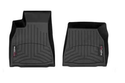 Коврики в салон Tesla Model S 2021- передние, черные Weathertech 4416661