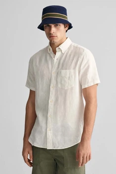 Чоловіча біла лляна сорочка REG LINEN SS Gant S 3240103