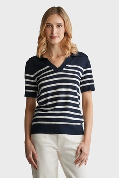 Жіноче поло у смужку FINE KNIT RUGGER Gant S 4800404