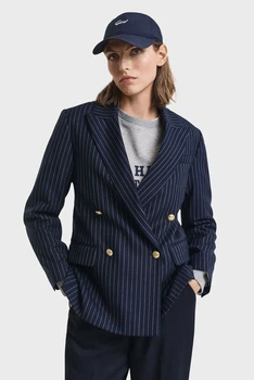Жіночий темно-синій жакет у смужку PINSTRIPE REG CLUB Gant 34 4770334