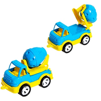 Детская бетономешалка "Mini Matik" Bamsic 002/3BMS(Blue) вращающийся барабан, 13,5 см