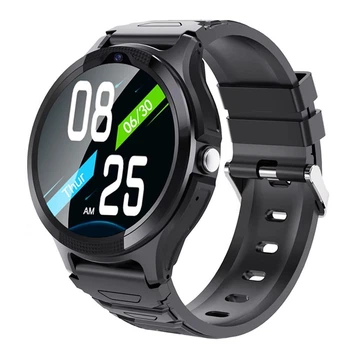 Круглые детские смарт часы F03 с GPS, SIM-картой, Wi-Fi, кнопкой SOS и функцией прослушивания Черный