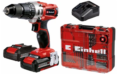 Дриль-шурупокрут акумуляторний Einhell TE-CD 18/2 Li-i + 64 (2 × 2.0 Агод) 4514221 (4006825662801)