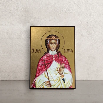 Именная икона Святой Агнии Римской 10 × 14 см