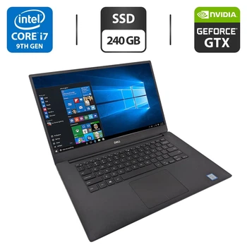 Мобильная рабочая станция Dell XPS 15 7590 / 15.6" (1920x1080) IPS / Intel Core i7-9750H (6 (12) ядер по 2.6 - 4.5 GHz) / 16 GB DDR4 / 240 GB SSD / nVidia GeForce GTX 1650, 4 GB GDDR5, 128-bit / WebCam б/у