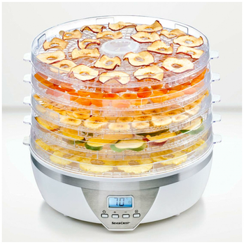 Сушилка для овощей и фруктов Silver Crest 350 Вт 5 контейнеров белая для сушки мяса и рыбы