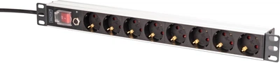 Мережевий фільтр Digitus 1U, 8xSchuko, 16A, 250V 2 м (DN-95436)