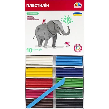 Пластилiн Gamma.UA Захоплення 10 кольорів, 160 гр, стек