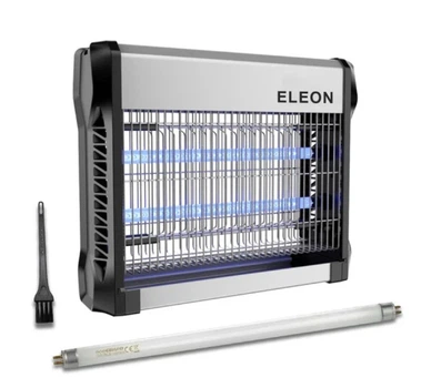 Знищувач комах ELEON модель MG16 на 100 м² 16Вт (3000В) + Запасна лампа та щіточка у подарунок