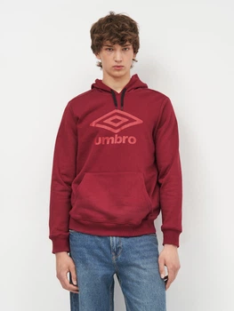 Худі утеплене чоловіче Umbro Large Logo Hoodie 66412U-LTV S Бордове (5063178231541)