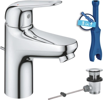 Смеситель для умывальника GROHE Swift 24316001 с донным клапаном хром