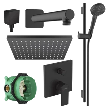 Набір прихованого монтажу для душу Hansgrohe EcoSmart 230 Vernis Shape 6 в 1, Matt Black 20230004