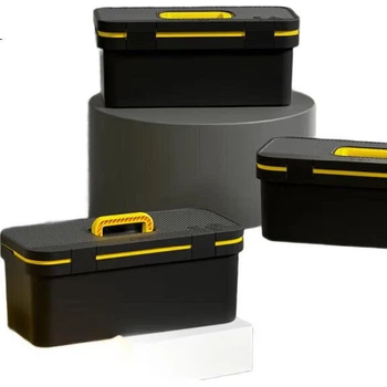 Ящик для інструментів Deli Home, стильний пластиковий контейнер для зберігання, багатофункціональний органайзер для ремонтного обладнання, 19 дюймів, DL432819
