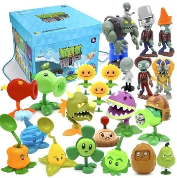 Набір ігрових фігурок з гри Plants vs Zombies Рослини проти зомбі 22 персонажа