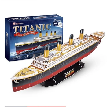 Конструктор лайнер корабль Титаник Titanic 3D Cubic Fun лайнер 113 деталей Разноцветный (28731)