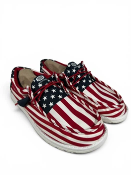 Мокасины Hey Dude Wally American Flag (40687-9CW), Красный, Размер 46 (US M13) 30 см