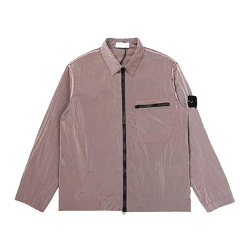 Чоловіча легка куртка з принтом Stone Island пудрового кольору XL ST-251024