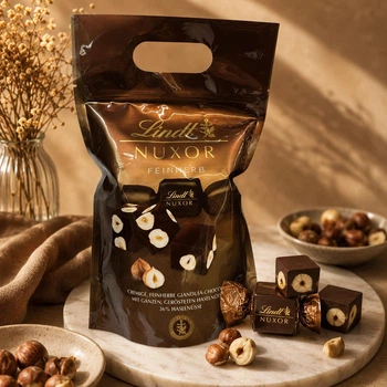 Шоколадные конфеты Lindt Lindor Nuxor Gianduja Feinherb 600 г