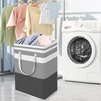 Кошик для білизни та іграшок. Складний, сірий 40*30*59 см, (J1-03090.grey)
