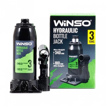 Домкрат гідравлічний телескопічний Winso 3т 180-340мм карт. упак. 170300