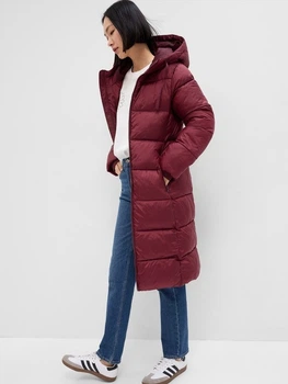 Пальто MAXI LOGO PUFFER SHINE COAT 724312-00 GAP L Бордовий 724312-00 S
