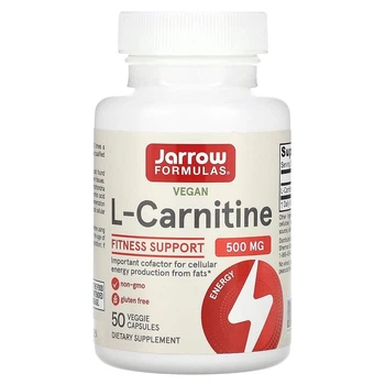L-Карнітин 500 Jarrow Formulas (L-Carnitine) 500 мг 50 капсул JRW02001
