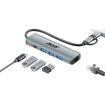 Док-станция Acer USB 3.0 — Gigabit Ethernet с адаптером RJ45 для расширения функциональности ноутбуков и настольных компьютеров.