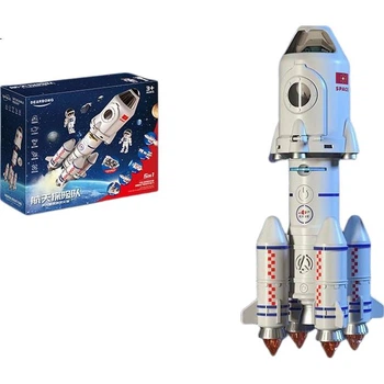 Конструктор Tangmi TEMI Space Building Blocks, подставка для сборки ракетной установки, игрушечный авиационный ракетный самолет для мальчиков и девочек, подарок на праздник или день рождения.