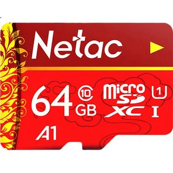 Карта памяти Netac microSDXC 64GB Class 10 UHS-I U1 A1