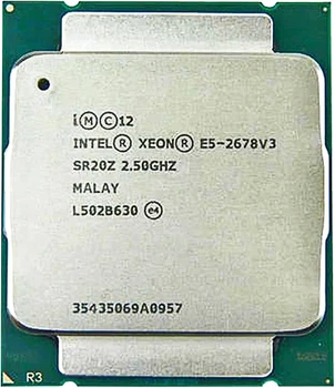 Процесор Intel Xeon E5-2678v3 / 2.5-3.3 GHz / 12/24 Сores / 30 MB L3 / LGA2011-3 - Б/У