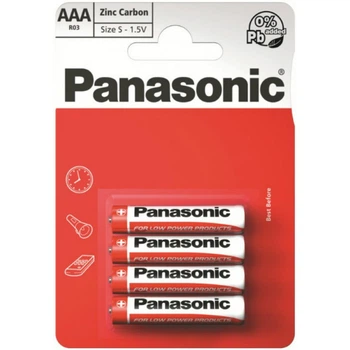 Батарейка Panasonic R3 AAA солевая 4шт/уп