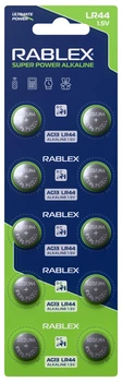 Батарейка AG13 LR44 Rablex Щелочной 10шт