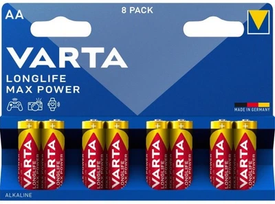 Батарейки Varta MAX POWER LR6 AA Alkaline Пальчиковые 8 шт