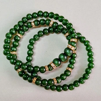 Сет браслетов из кошачьего глаза. 393.