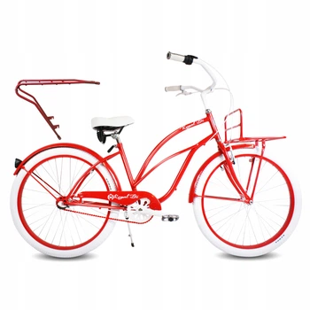 Велосипед жіночий Beach Cruiser 26 жіночий RUBY ROYALBI червоний багажник 3 передачі