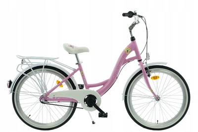 ВЕЛОСИПЕД 24 KANDS OLIVIA 3 швидкості рожево-білий глянець R14 ріст 125-143 см