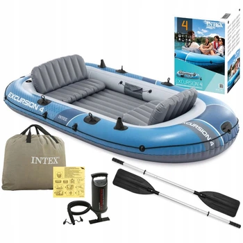 Рибальський понтон 315x165x43 см Intex 66324 Excursion 4 Oars Pump