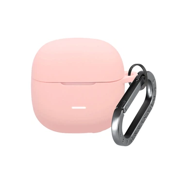 Силиконовый чехол для наушников Xiaomi Redmi Buds 8 Active, Hang Case, розовый, ультратонкий защитный кейс толщиной 2 мм, защита от царапин, пыли и ударов, компактный, с карабином для крепления, ArmorStandart (ARM91298)