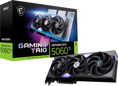 Видеокарта GeForce RTX 5060 Ti 8GB MSI Gaming Trio OC (GeForce RTX 5060 Ti 8G Gaming Trio OC)