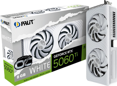 Видеокарта GeForce RTX 5060 Ti 8GB Palit White OC (NE7506TU19P1-GB2062M)