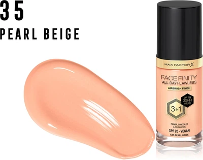 Тональна основа Max Factor Facefinity All Day Flawless 3-in-1 Foundation SPF 20 30 мл №35 Pearl Beige