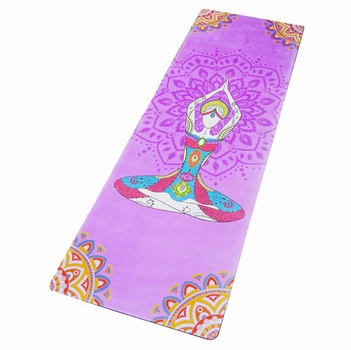 Коврик для Йоги каучуковый 173*60*0,4 см Фитнес Коврик для фитнеса 2,6 кг Фитнес-мат 4 мм для спорта Сиреневый Медитация