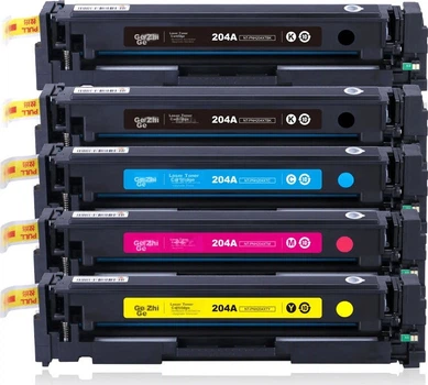 Картридж Gezhige 204X/CF510X для HP Colour Laserjet M180/M154/M181 (3800/3000 стр, каждый) (с чипом) (5 шт.) Black/Cyan/Yellow/Magenta